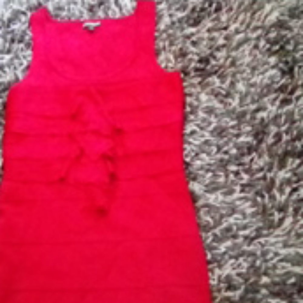 Red mini dress